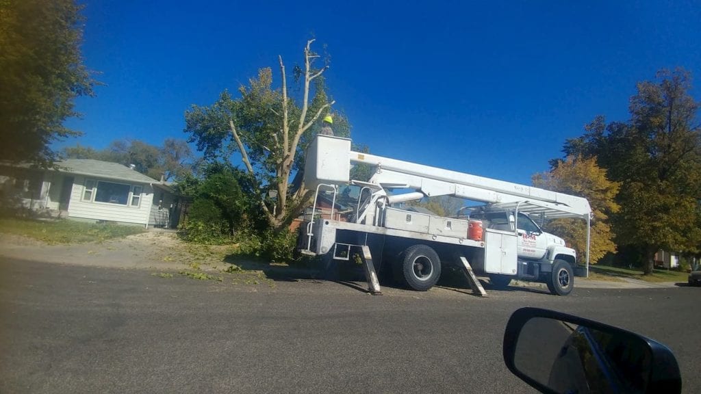 R & M Tree Service Bucket Truck